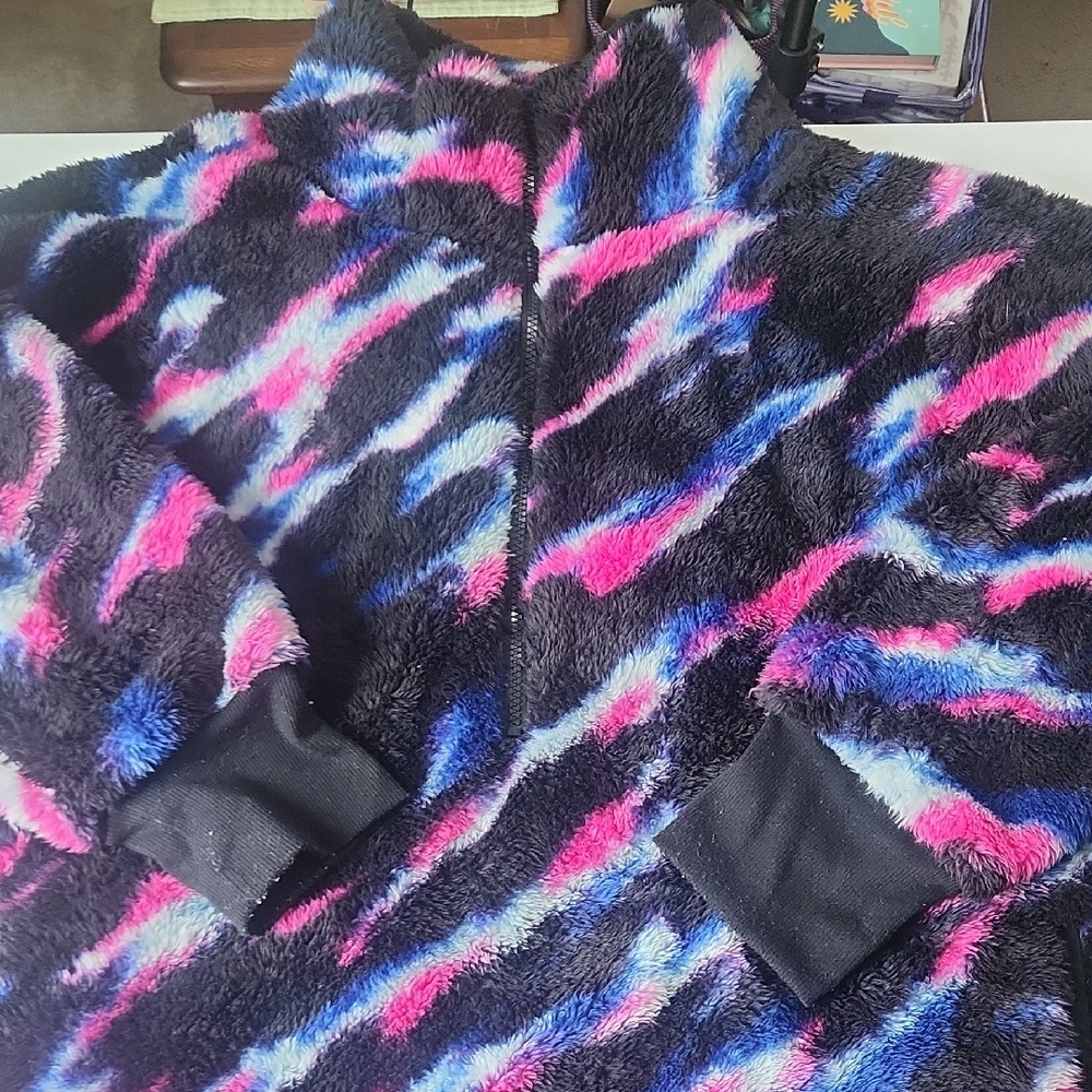 LuLaRoe Nancy Multicolor Fleece Pullover